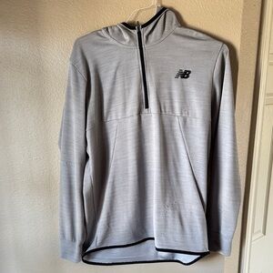 New Balance Light Gray Half-Zip Pullover